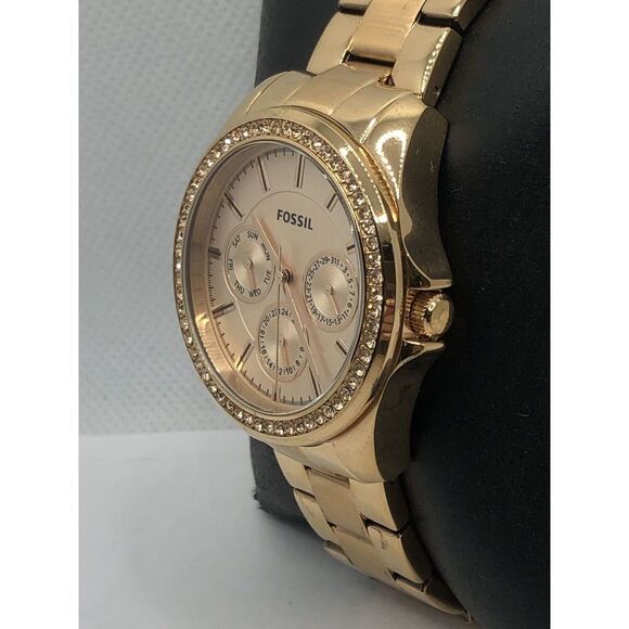 Fossil BQ3316 Women's Stainless Steel Analog Rose Gold Dial Quartz Watch OP437 - Picture 2 of 9